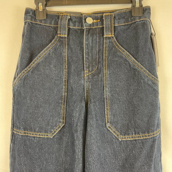 BlankNYC High Cuffed Jeans 24 Blue Dark Wash New NWT - Picture 2 of 12